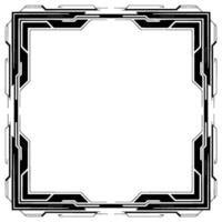 Futuristic Tech Frame Modern Border vector