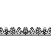 Elegant Black and White Ornament Border on Gradiated Background vector