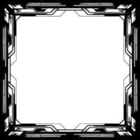 Futuristic Tech Frame Border Geometric With Empty Space for Text vector