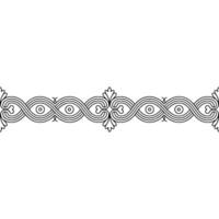 Elegant Black White Ornamental Border , Geometric Pattern vector