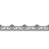 Elegant Ornamental Border , Black Line Art on Gradient Background vector