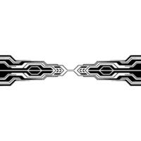 Abstract Tech Circuitry , Black and White Background vector