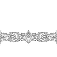 Elegant Celtic Border on White Background, Decorative Element vector