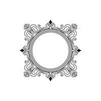 Elegant Ornamental Frame With Circle in the Center vector