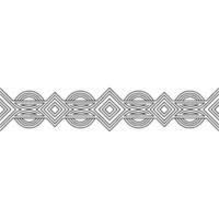 Minimalist Geometric Ornament on White Background, Line Art vector