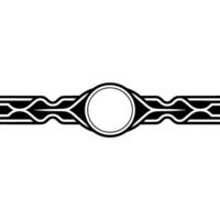 Abstract Black and White Circle With Curved Lines Shapes vector
