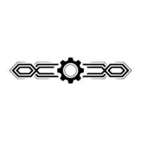 Minimalist Gear With Geometric Accent Modern Engineering vector