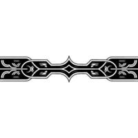 Art Deco Style Border in Grayscale on White Background vector