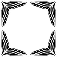 Elegant Floral Frame Illustration on Gradient Background vector