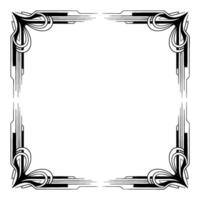 Art Deco Frame Elegant Black and White Border With Space for Text vector