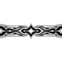 Elegant Geometric Ornament in Black White on White Background vector