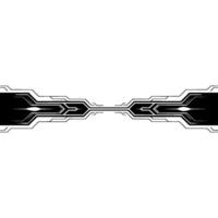 Futuristic Tech Abstract Circuitry With Glowing Elements on White vector