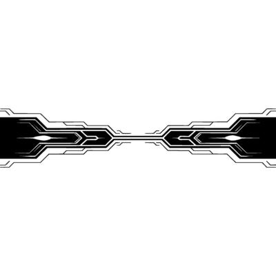 Futuristic Tech Abstract Circuitry With Glowing Elements on White