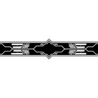 Futuristic Geometric Black and Silver Stripe on White vector