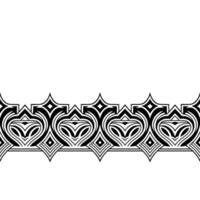 Ornate Black and White Border , Geometric Pattern for Elegant Style vector
