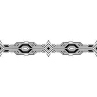 Geometric Line Art Border on White Background, Minimalist vector