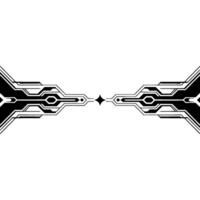 Futuristic Abstract Tech on White Background vector