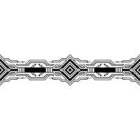 Geometric Circuit Border Tech , Black White Pattern, Digital Artwork vector