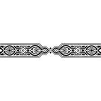 Geometric Border , Abstract Ornament, Monochrome, Style vector
