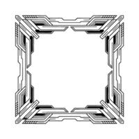 Geometric Tech Frame Modern Minimalist Abstract vector