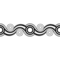 Retro Border, Black and White, Abstract Wave Pattern vector