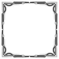 Art Deco Square Frame Elegant Border , Blank Space vector