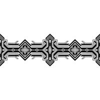 Geometric Border Black and White Art Deco , Repeating Pattern vector