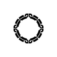 Geometric Ring Element on White Modern vector