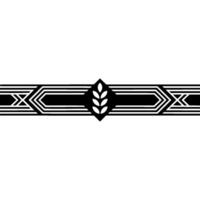 Minimalist Black and White Wheat Emblem vector
