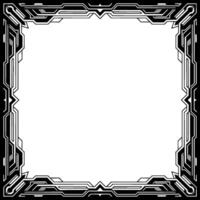 Geometric Art Deco Frame Bold Black and White, Futuristic, Empty Space vector