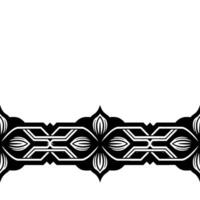 Geometric Border Ornament in Black and White, Element vector