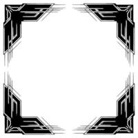 Art Deco Corner Border Frame, Geometric Abstract vector