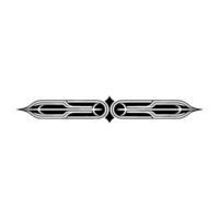 Art Deco Black Border Element on White, Minimalist vector
