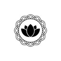 Elegant Lotus Mandala on White Background vector