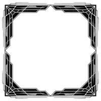Art Deco Frame Geometric Black and White With Space for Text vector