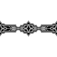 Elegant Ornate Border in Black White, Decorative Element vector