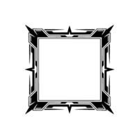 Futuristic Square Frame , Minimalist Tech Border vector