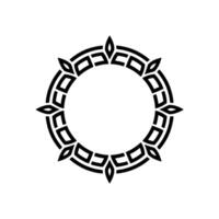Geometric Circular Element in Black on White, Minimalist Style vector
