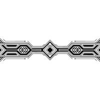 Geometric Art Deco Pattern in Black White on Light Grey Background vector