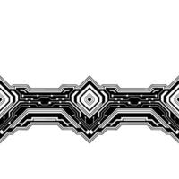 Abstract Circuit Board Border in Black White, Tech Background vector