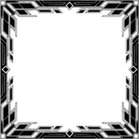 Art Deco Border Frame, Geometric With Empty Space vector