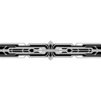 Elegant Geometric Border Element in Black and White Modern vector