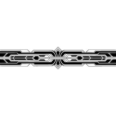 Elegant Geometric Border Element in Black and White Modern