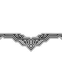 Geometric Black and White Border Element Abstract Ornament vector