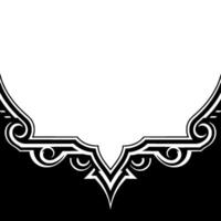 Elegant Art Deco Style Frame on Black Background vector