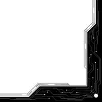 Circuit Board Border Abstract Tech Background for Digital Designs vector