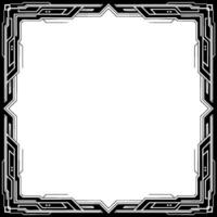 Art Deco Geometric Frame Monochromatic Element vector