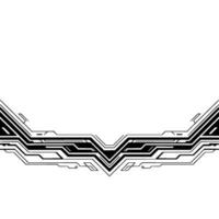 Futuristic Circuitry Element on White Background vector