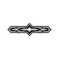 Geometric Abstract Element Black White Symmetry, Minimalist Aesthetic vector