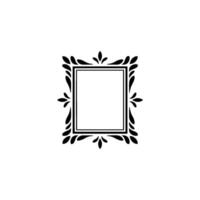 Elegant Black White Frame Decorative Border for Invitations, Elements vector